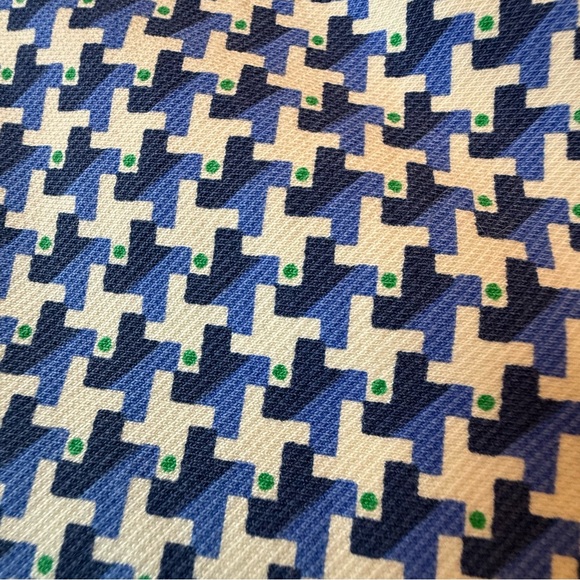 J.McLaughlin Lexi Navy Blue Midi Quotation Houndstooth Slim Pants Size 6 - Picture 7 of 12